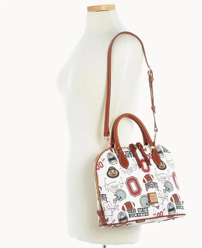 Collegiate Ohio State University Zip Zip Satchel Ohio State Woman Dooney and Bourke Satchels Collegiate Ohio State University Zip Zip Satchel Ohio State Woman Dooney and Bourke Satchels