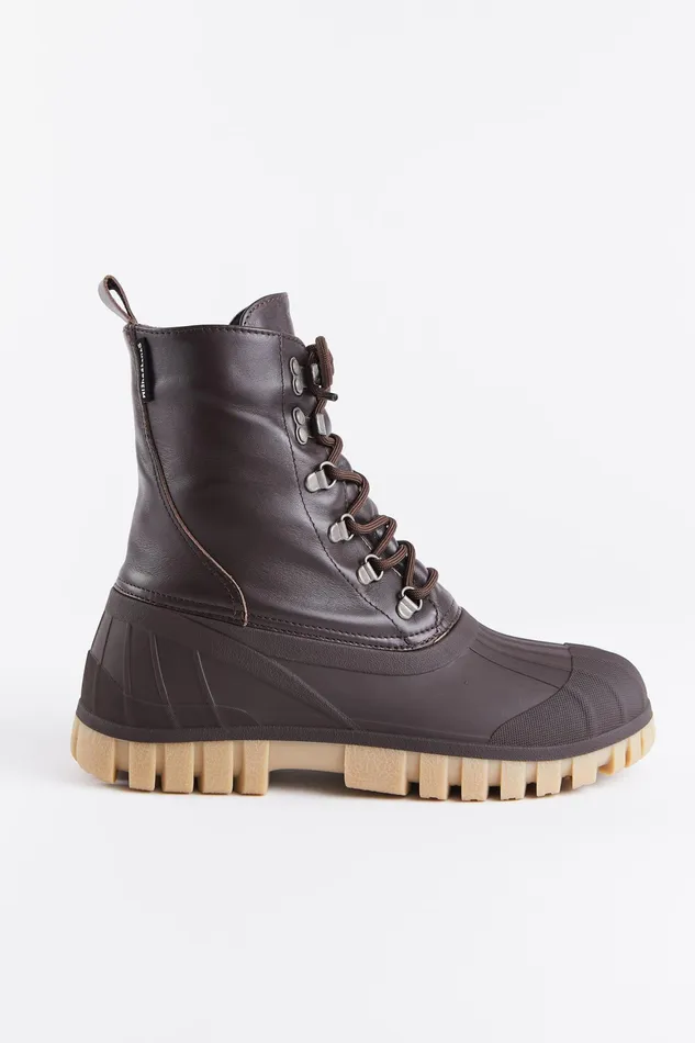 Combat Boots Women Stutterheim Patrol Boot Leather Coffee