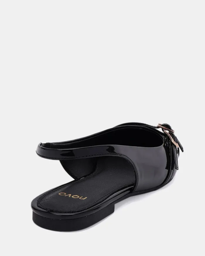 CORDOVA Black Patent Ballet Flats Ballet Flats NOVO Shoes Women