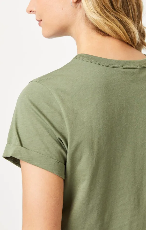 Cropped TShirt In Deep Lichen Green Women Mavi Jeans Tops and TShirts Cropped TShirt In Deep Lichen Green Women Mavi Jeans Tops and TShirts
