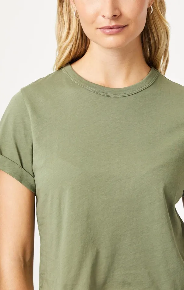 Cropped TShirt In Deep Lichen Green Women Mavi Jeans Tops and TShirts Cropped TShirt In Deep Lichen Green Women Mavi Jeans Tops and TShirts