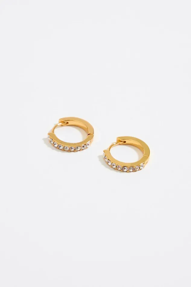 Crystals Golden Hoop Earrings Gold Women Bimba Y Lola Jewelry Crystals Golden Hoop Earrings Gold Women Bimba Y Lola Jewelry