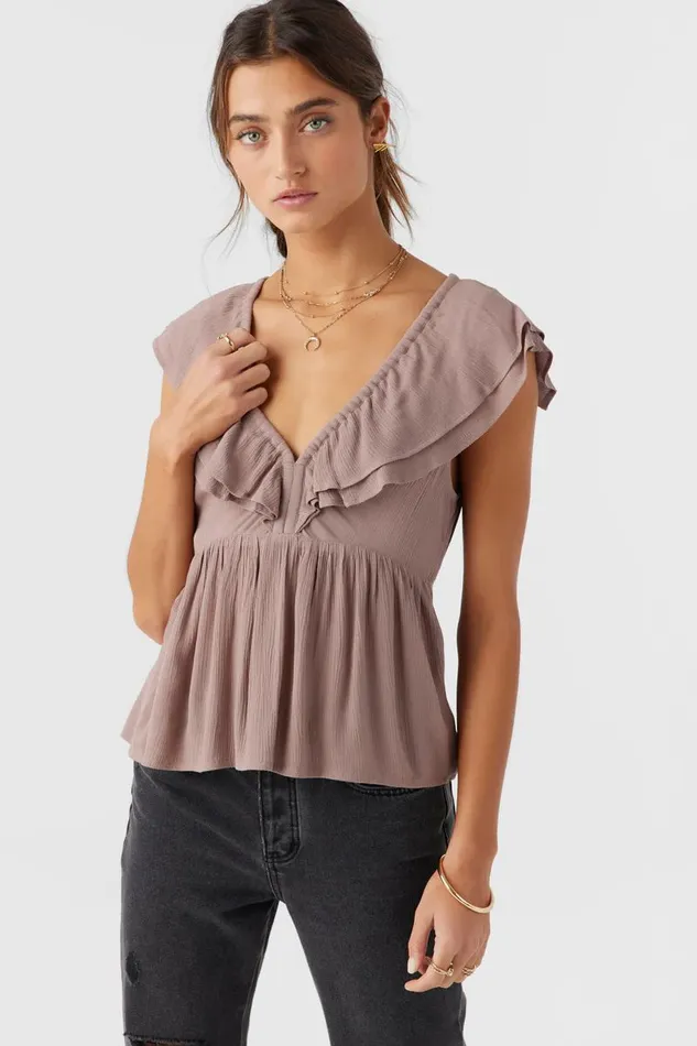 DEJI TOP Deep Taupe Women O039NEILL Clothing