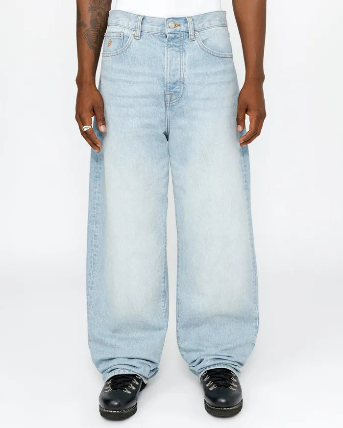 Denim MenWomen Stussy RELAXED JEAN DENIM Light Wash Denim MenWomen Stussy RELAXED JEAN DENIM Light Wash