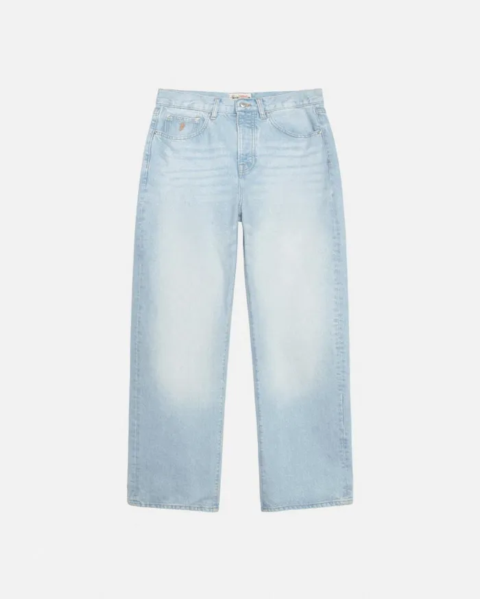 Denim MenWomen Stussy RELAXED JEAN DENIM Light Wash Denim MenWomen Stussy RELAXED JEAN DENIM Light Wash