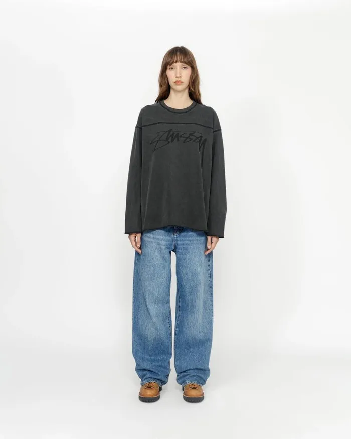 Denim MenWomen Stussy RELAXED JEAN DENIM Medium Blue Denim MenWomen Stussy RELAXED JEAN DENIM Medium Blue
