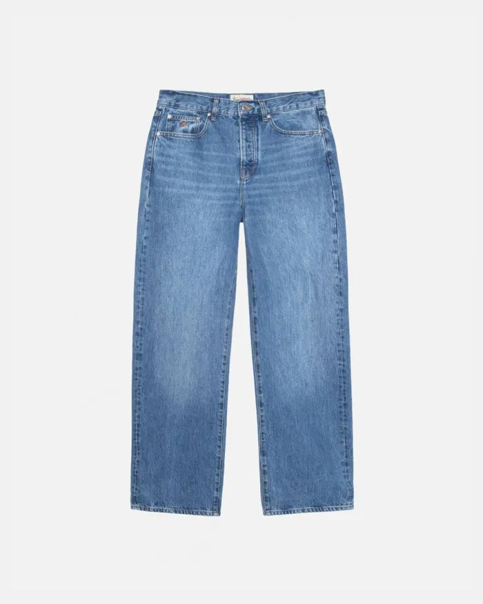 Denim MenWomen Stussy RELAXED JEAN DENIM Medium Blue Denim MenWomen Stussy RELAXED JEAN DENIM Medium Blue