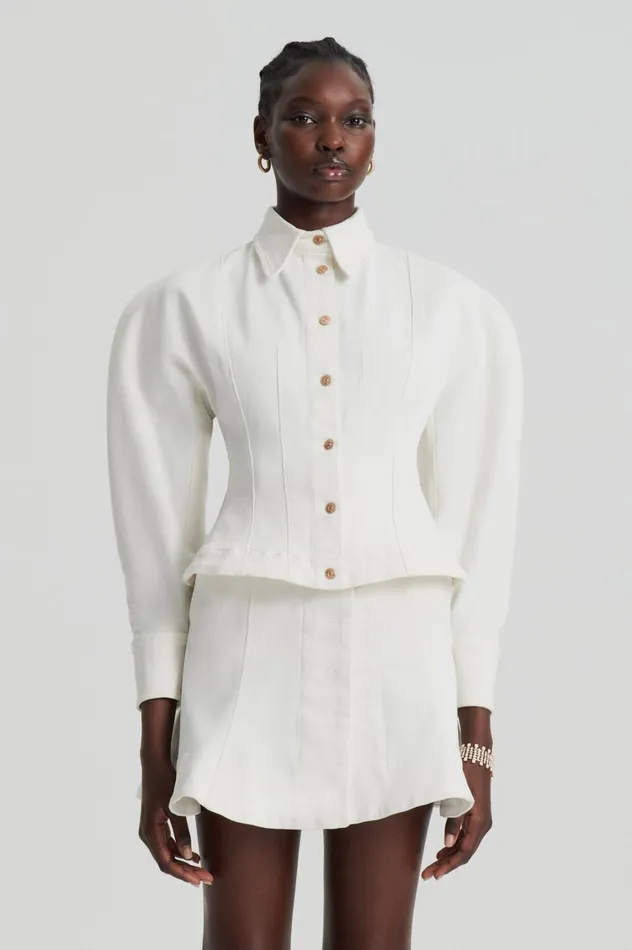 Denim Women Scanlan Theodore DENIM COCOON SLEEVE JACKET Natural Denim Women Scanlan Theodore DENIM COCOON SLEEVE JACKET Natural