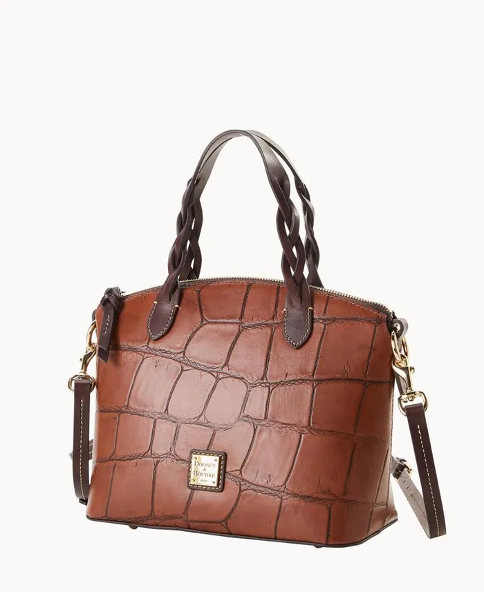Denison Small Heidi Satchel Cognac Woman Dooney and Bourke Satchels Denison Small Heidi Satchel Cognac Woman Dooney and Bourke Satchels