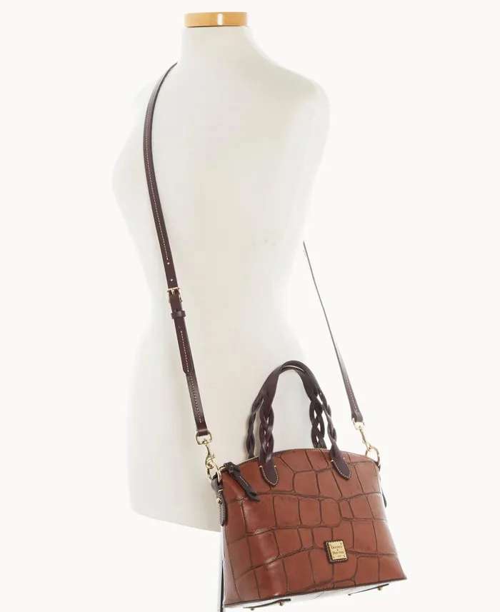Denison Small Heidi Satchel Cognac Woman Dooney and Bourke Satchels Denison Small Heidi Satchel Cognac Woman Dooney and Bourke Satchels