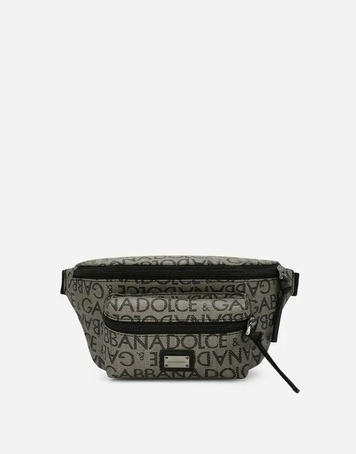 Dolce and Gabbana Accessories Children Coated Nylon Belt Bag With Logo Print Multicolor Dolce and Gabbana Accessories Children Coated Nylon Belt Bag With Logo Print Multicolor