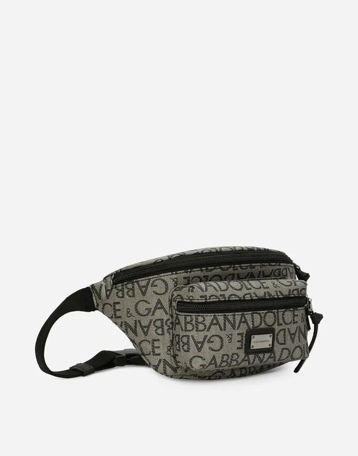 Dolce and Gabbana Accessories Children Coated Nylon Belt Bag With Logo Print Multicolor Dolce and Gabbana Accessories Children Coated Nylon Belt Bag With Logo Print Multicolor
