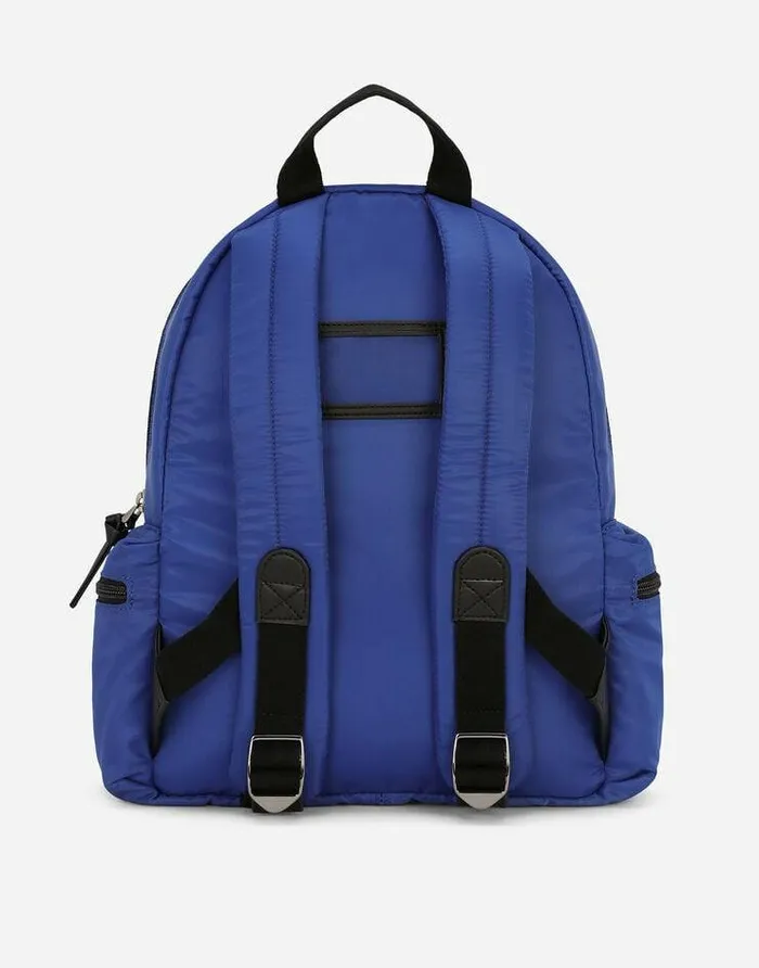 Dolce and Gabbana Accessories Children Nylon Backpack Blue Dolce and Gabbana Accessories Children Nylon Backpack Blue