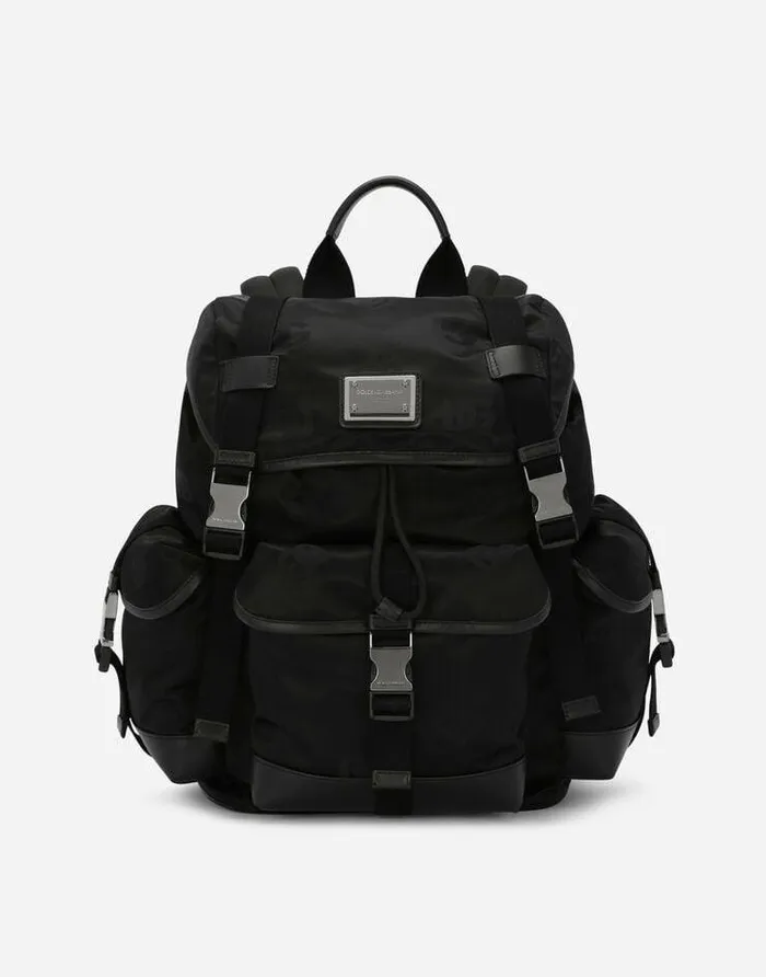 Dolce and Gabbana Backpacks And Fanny Packs Men Nylon Backpack With Logo Black Dolce and Gabbana Backpacks And Fanny Packs Men Nylon Backpack With Logo Black