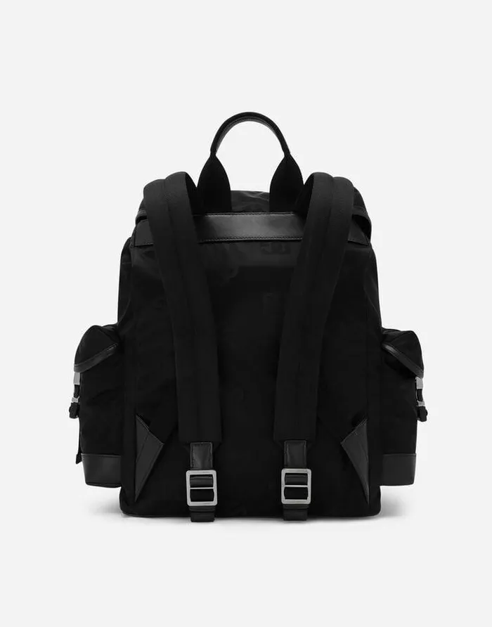 Dolce and Gabbana Backpacks And Fanny Packs Men Nylon Backpack With Logo Black Dolce and Gabbana Backpacks And Fanny Packs Men Nylon Backpack With Logo Black