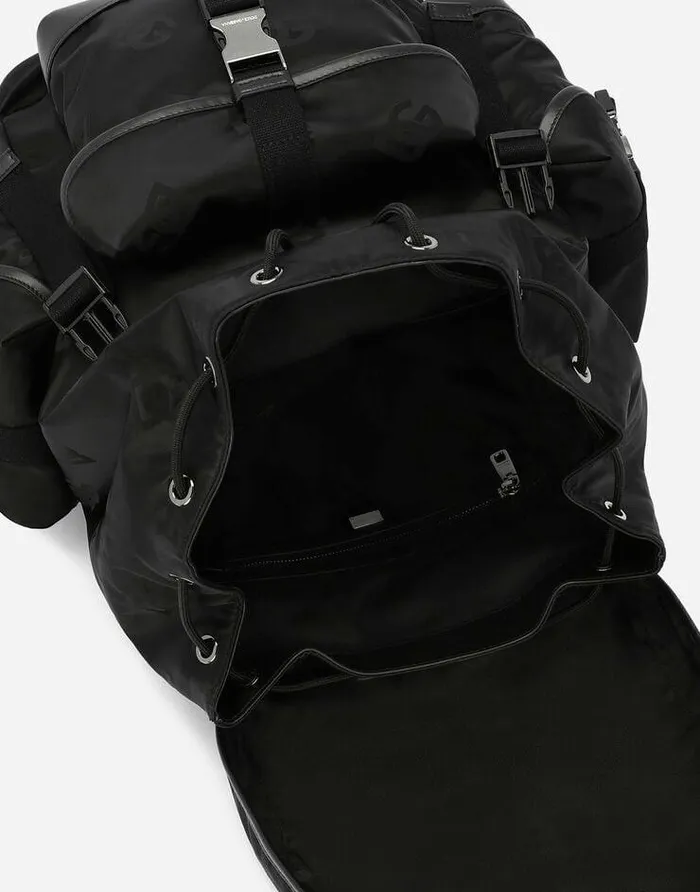 Dolce and Gabbana Backpacks And Fanny Packs Men Nylon Backpack With Logo Black Dolce and Gabbana Backpacks And Fanny Packs Men Nylon Backpack With Logo Black