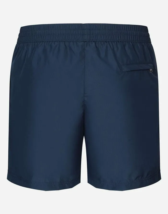 Dolce and Gabbana Beachwear Men Longleg Swim Trunks With Branded Tag Blue Dolce and Gabbana Beachwear Men Longleg Swim Trunks With Branded Tag Blue