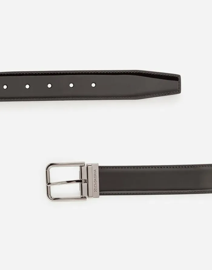 Dolce and Gabbana Belts Men Patent Leather Belt Black Dolce and Gabbana Belts Men Patent Leather Belt Black