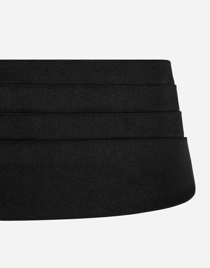 Dolce and Gabbana Belts Women Cummerbund Black Dolce and Gabbana Belts Women Cummerbund Black