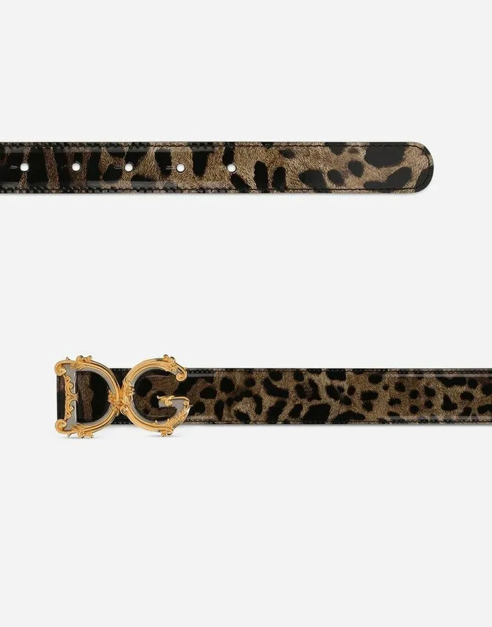 Dolce and Gabbana Belts Women DG Girls Belt Animal Print Dolce and Gabbana Belts Women DG Girls Belt Animal Print