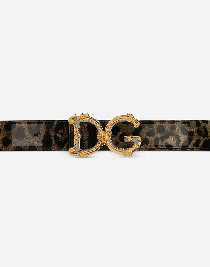 Dolce and Gabbana Belts Women DG Girls Belt Animal Print Dolce and Gabbana Belts Women DG Girls Belt Animal Print