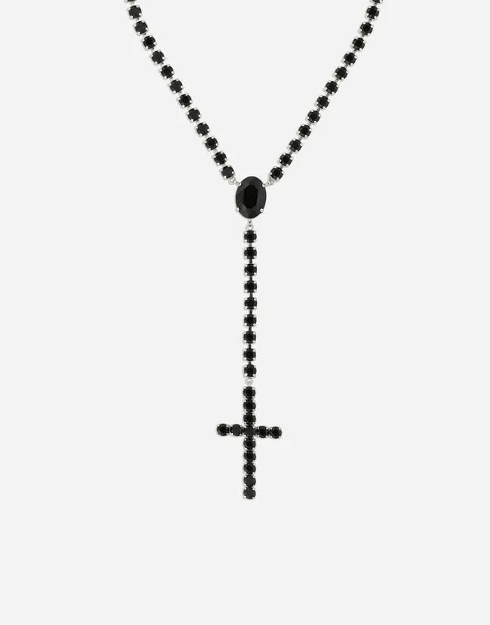 Dolce and Gabbana Bijoux Women KIM DOLCEandGABBANA Rosary Necklace With Crystal Rhinestones Black Dolce and Gabbana Bijoux Women KIM DOLCEandGABBANA Rosary Necklace With Crystal Rhinestones Black