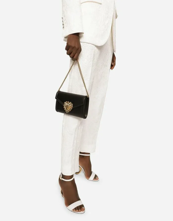 Dolce and Gabbana Clutches Mini And Micro Bags Women Calfskin Devotion Mini Bag Black Dolce and Gabbana Clutches Mini And Micro Bags Women Calfskin Devotion Mini Bag Black