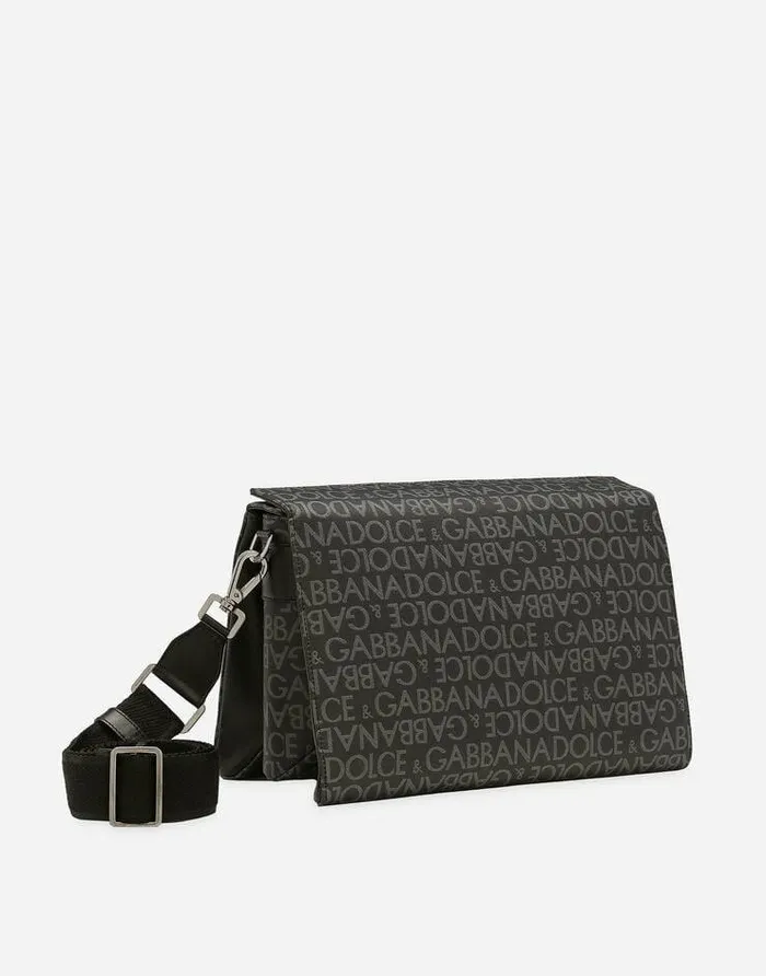 Dolce and Gabbana Crossbody Bags Men Coated Jacquard Crossbody Bag Multicolor Dolce and Gabbana Crossbody Bags Men Coated Jacquard Crossbody Bag Multicolor