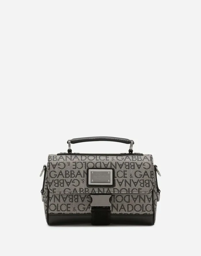 Dolce and Gabbana Crossbody Bags Men Jacquard Crossbody Bag Multicolor