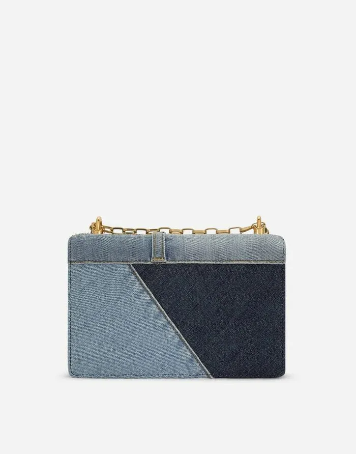 Dolce and Gabbana Denim Bags Women DG Girls Bag In Patchwork Denim And Plain Calfskin Denim Dolce and Gabbana Denim Bags Women DG Girls Bag In Patchwork Denim And Plain Calfskin Denim