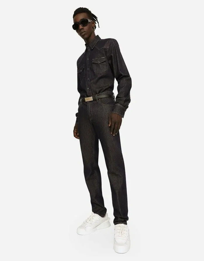 Dolce and Gabbana Denim Men Blue Slimfit Stretch Jeans Multicolor Dolce and Gabbana Denim Men Blue Slimfit Stretch Jeans Multicolor