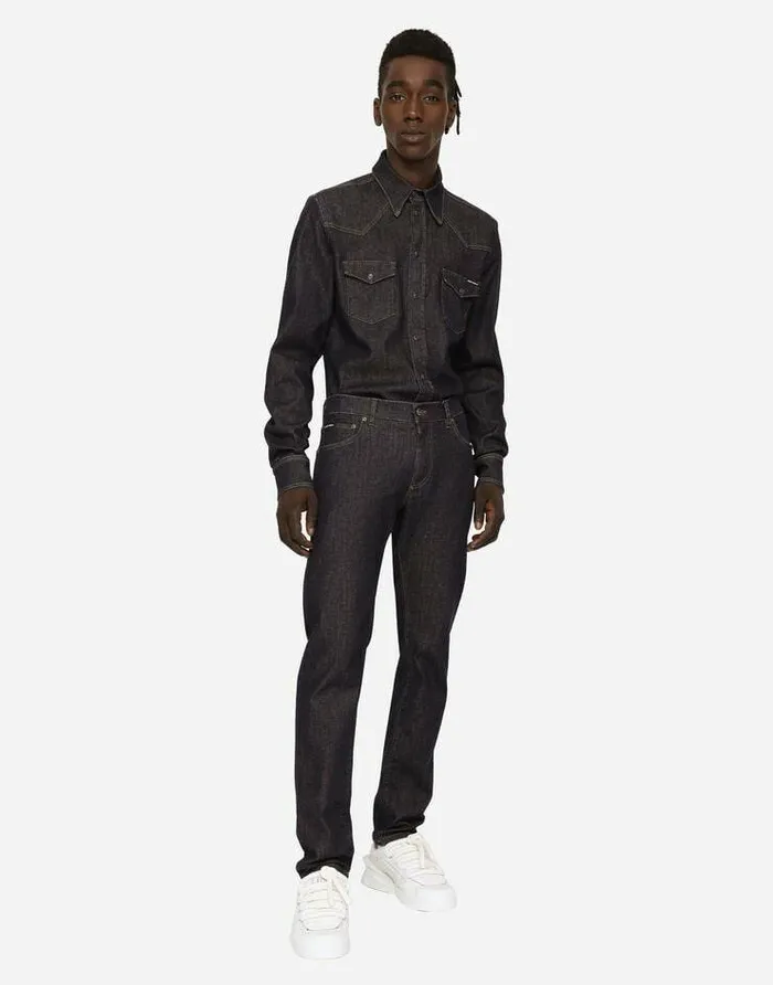 Dolce and Gabbana Denim Men Blue Slimfit Stretch Jeans Multicolor Dolce and Gabbana Denim Men Blue Slimfit Stretch Jeans Multicolor