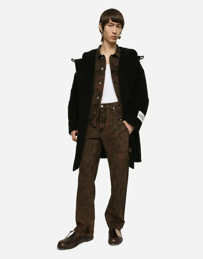 Dolce and Gabbana Denim Men Overdyed Denim Worker Jeans Multicolor