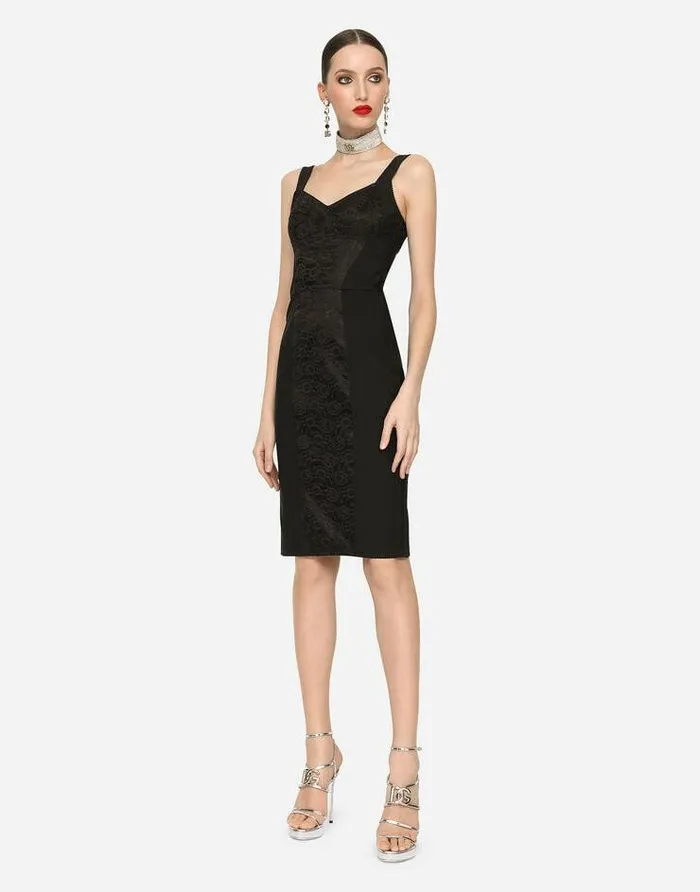 Dolce and Gabbana Dresses Women Corsetstyle Midi Dress In Powernet And Lace Black Dolce and Gabbana Dresses Women Corsetstyle Midi Dress In Powernet And Lace Black