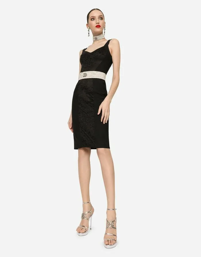 Dolce and Gabbana Dresses Women Corsetstyle Midi Dress In Powernet And Lace Black Dolce and Gabbana Dresses Women Corsetstyle Midi Dress In Powernet And Lace Black