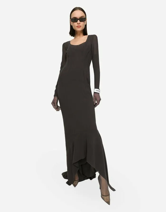 Dolce and Gabbana Dresses Women KIM DOLCEandGABBANA Long Georgette Dress Multicolor Dolce and Gabbana Dresses Women KIM DOLCEandGABBANA Long Georgette Dress Multicolor