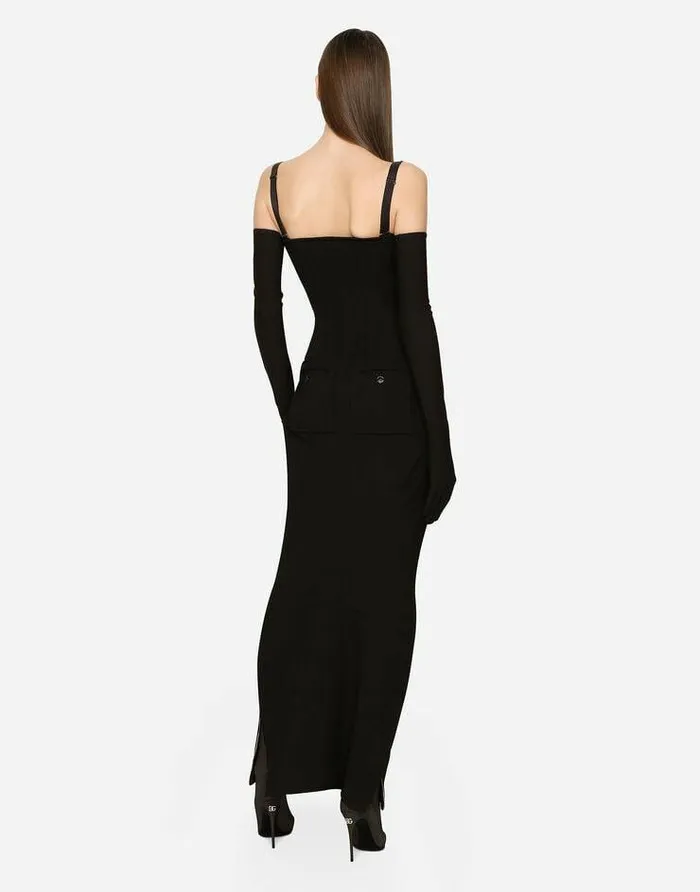 Dolce and Gabbana Dresses Women KIM DOLCEandGABBANA Long Stretch Technical Jersey Dress Black Dolce and Gabbana Dresses Women KIM DOLCEandGABBANA Long Stretch Technical Jersey Dress Black