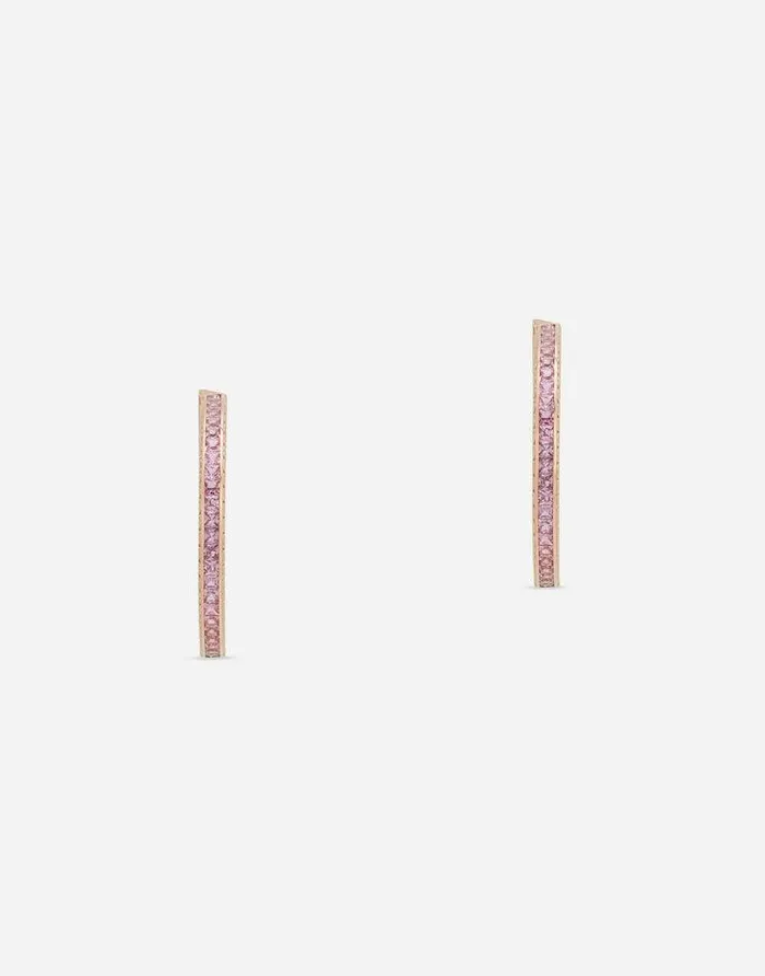 Dolce and Gabbana Earrings Women Anna Earrings In Red Gold 18kt With Pink Sapphires Red Dolce and Gabbana Earrings Women Anna Earrings In Red Gold 18kt With Pink Sapphires Red
