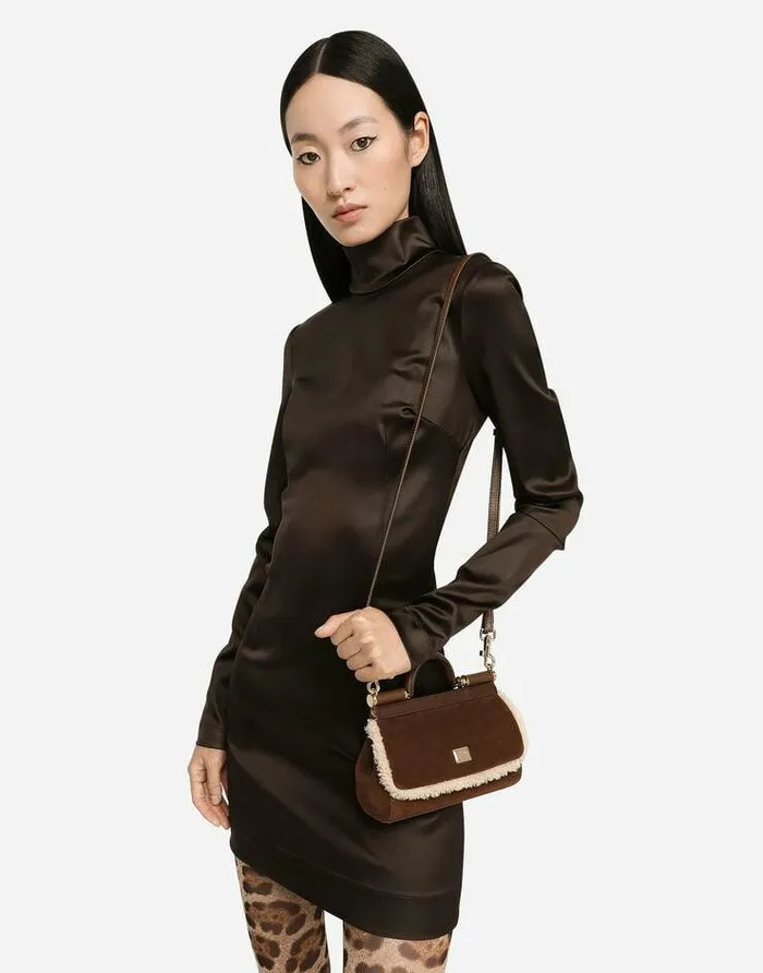 Dolce and Gabbana Handbags Women Small Sicily Handbag Brown Dolce and Gabbana Handbags Women Small Sicily Handbag Brown