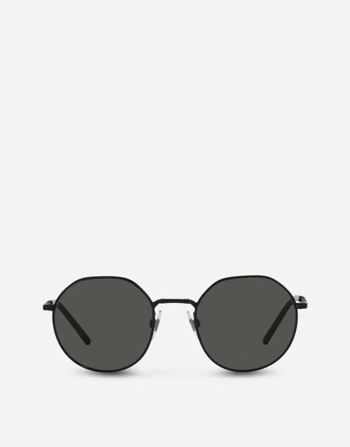 Dolce and Gabbana Icons Men Gros Grain Sunglasses Black Matte
