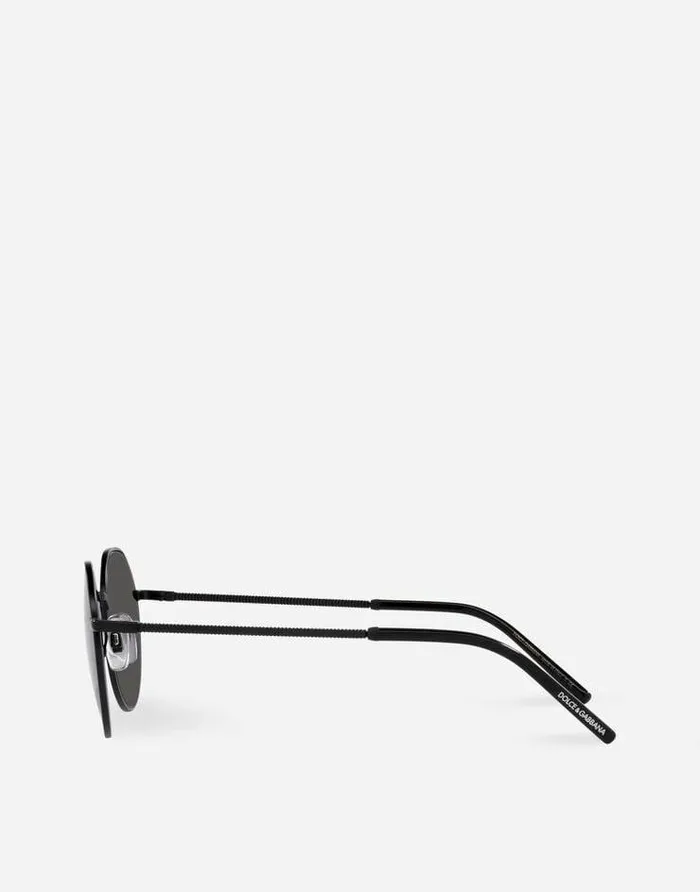 Dolce and Gabbana Icons Men Gros Grain Sunglasses Black Matte Dolce and Gabbana Icons Men Gros Grain Sunglasses Black Matte