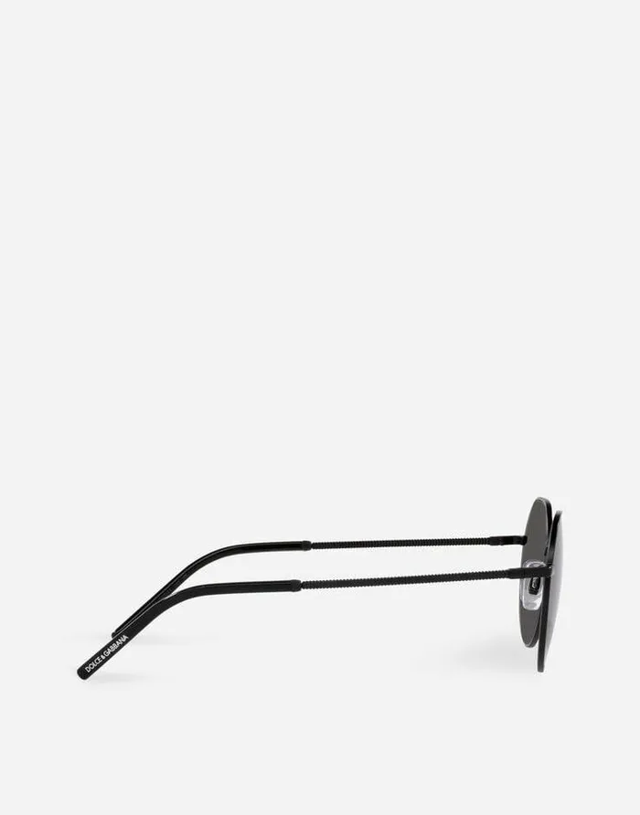 Dolce and Gabbana Icons Men Gros Grain Sunglasses Black Matte Dolce and Gabbana Icons Men Gros Grain Sunglasses Black Matte