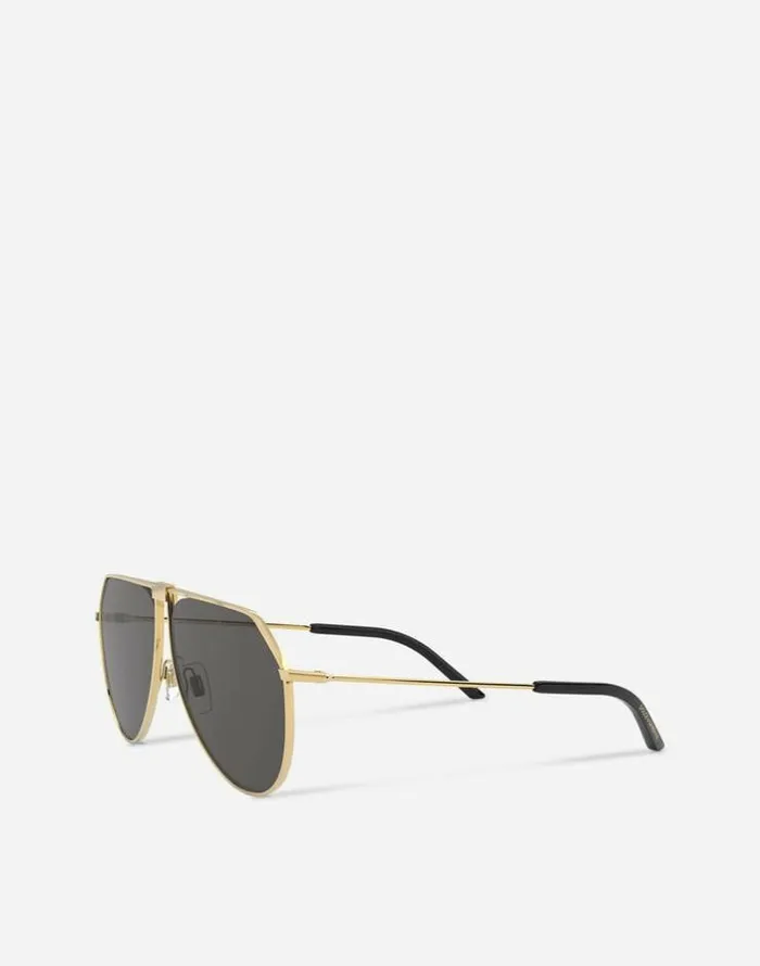 Dolce and Gabbana Icons Men Slim Sunglasses Gold Dolce and Gabbana Icons Men Slim Sunglasses Gold