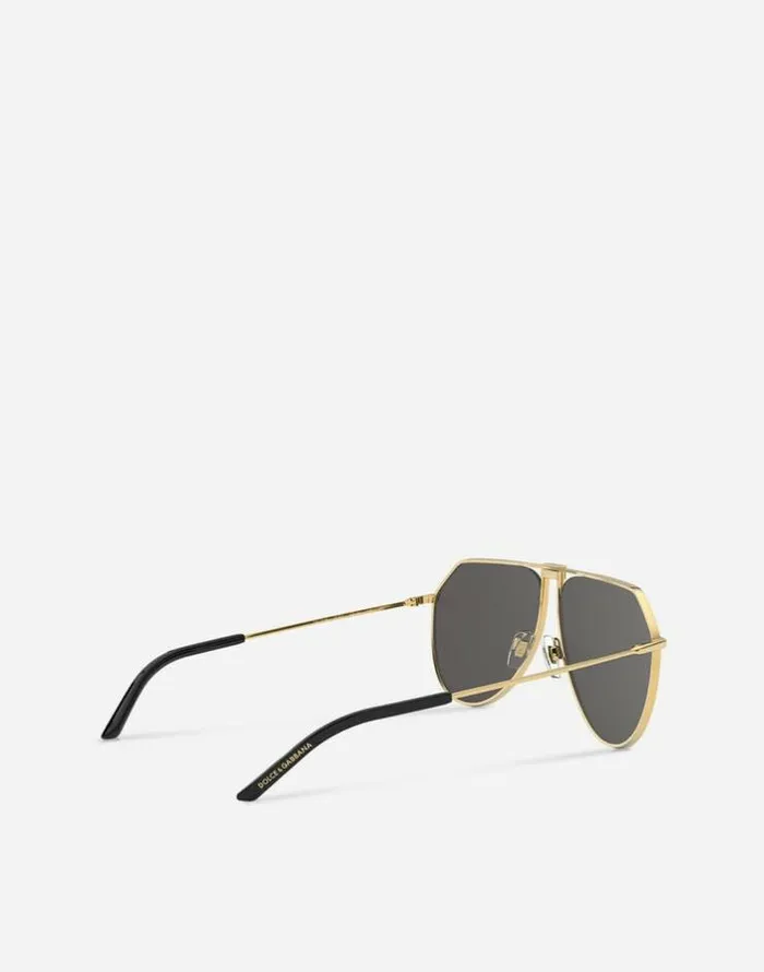 Dolce and Gabbana Icons Men Slim Sunglasses Gold Dolce and Gabbana Icons Men Slim Sunglasses Gold