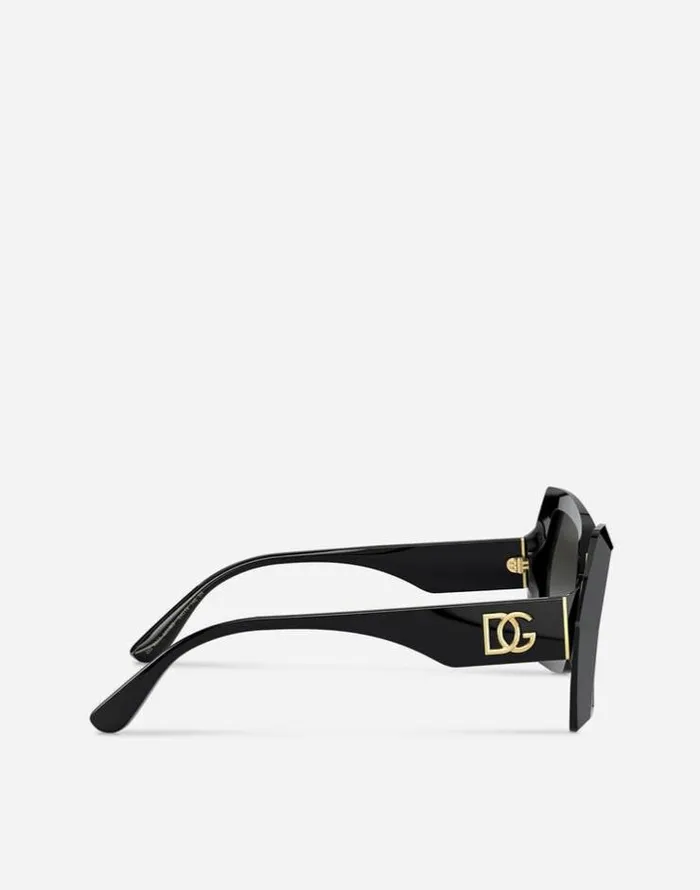 Dolce and Gabbana Icons Women DG Monogram Sunglasses Black Dolce and Gabbana Icons Women DG Monogram Sunglasses Black