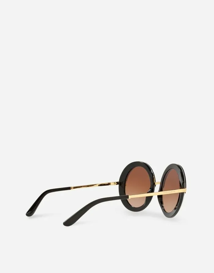 Dolce and Gabbana Icons Women Half Print Sunglasses Leo Print Dolce and Gabbana Icons Women Half Print Sunglasses Leo Print