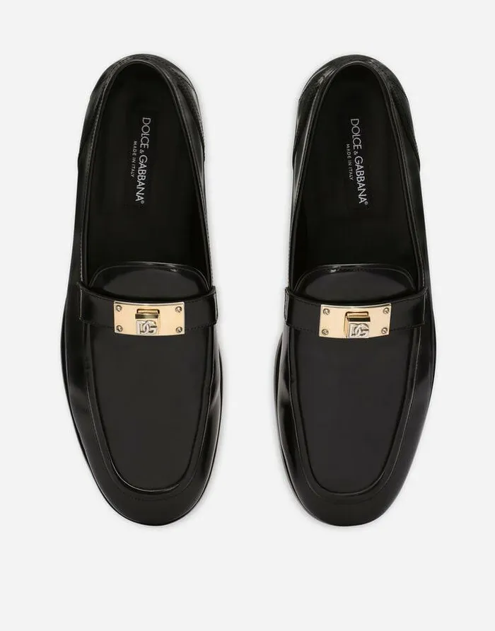 Dolce and Gabbana Loafers And Moccasins Men Brushed Calfskin Loafers Black Dolce and Gabbana Loafers And Moccasins Men Brushed Calfskin Loafers Black