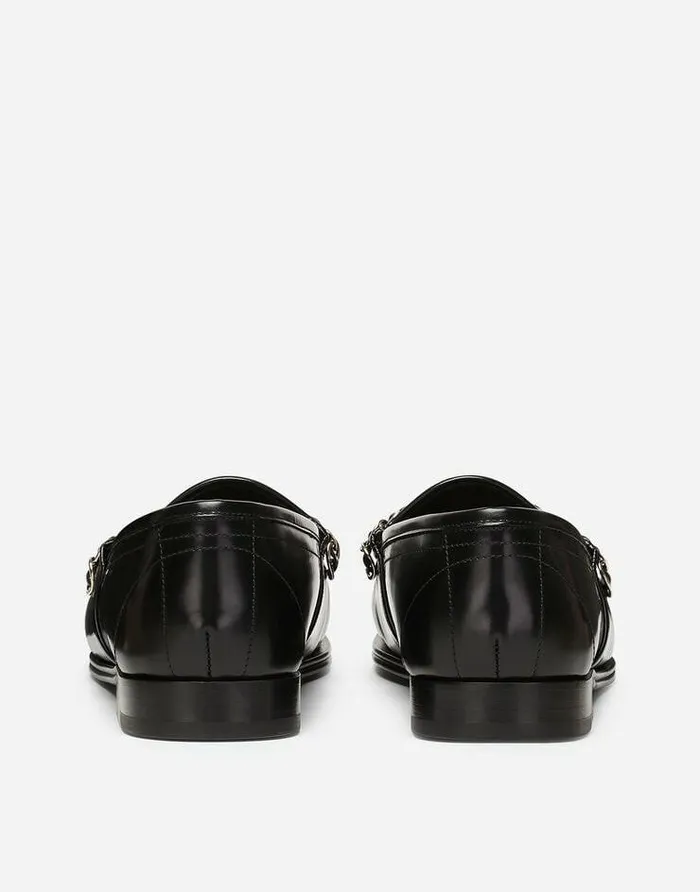 Dolce and Gabbana Loafers And Moccasins Men Calfskin Nappa Visconti Loafers Black Dolce and Gabbana Loafers And Moccasins Men Calfskin Nappa Visconti Loafers Black