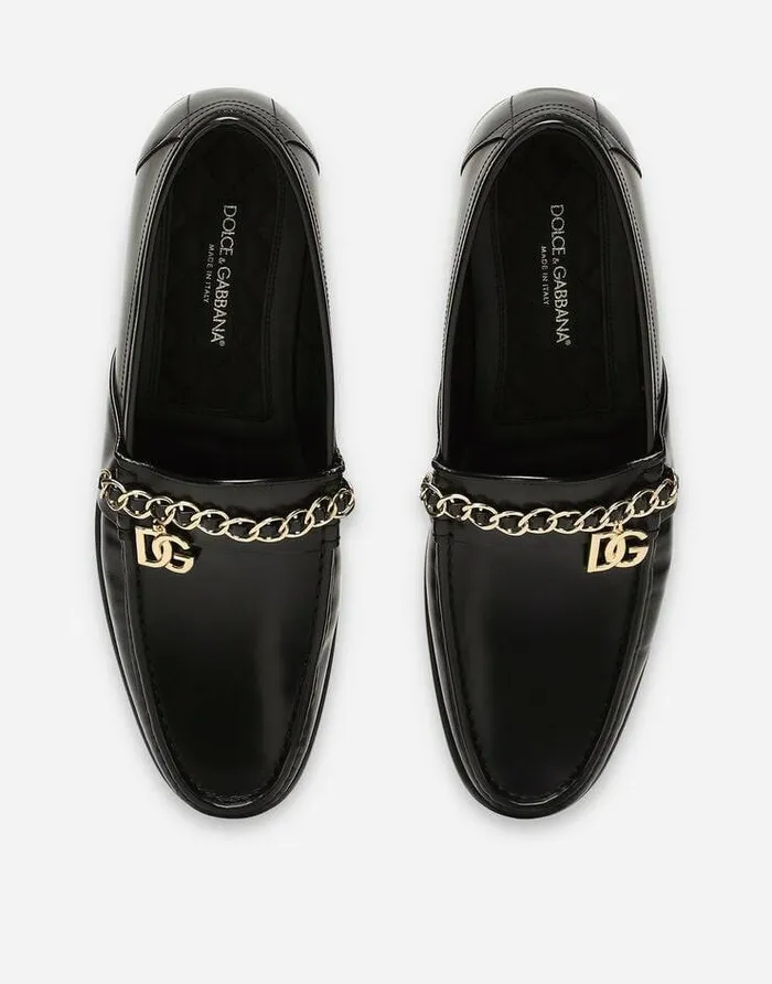 Dolce and Gabbana Loafers And Moccasins Men Calfskin Nappa Visconti Loafers Black Dolce and Gabbana Loafers And Moccasins Men Calfskin Nappa Visconti Loafers Black