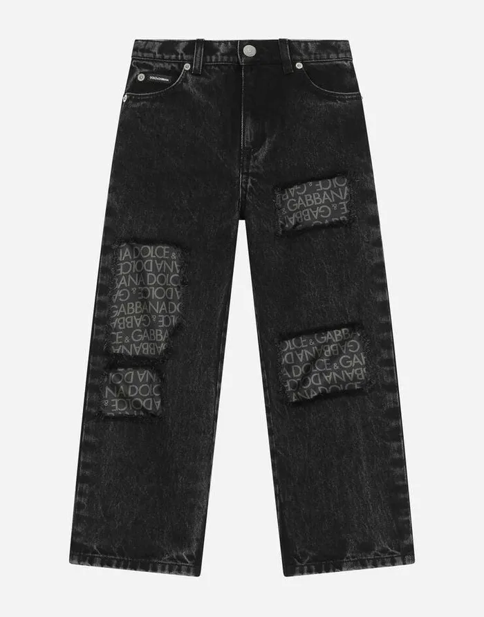 Dolce and Gabbana Mini Me Boy Children 5pocket Jeans With Silk Twill Interior Multicolor Dolce and Gabbana Mini Me Boy Children 5pocket Jeans With Silk Twill Interior Multicolor